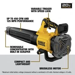 Dewalt DCBL722B 20V MAX XR Brushless Cordless Blower (Tool Only) - High-Performance Handheld Leaf Blower -Dewalt Sales dewndcbl722b g
