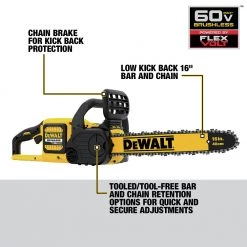 Dewalt DCCS670X1 60V FLEXVOLT Brushless 16-Inch Cordless Chainsaw Kit with 3.0 Ah Battery -Dewalt Sales dewndccs670x1 i