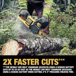 Dewalt DCCS670X1 60V FLEXVOLT Brushless 16-Inch Cordless Chainsaw Kit with 3.0 Ah Battery -Dewalt Sales dewndccs670x1 j