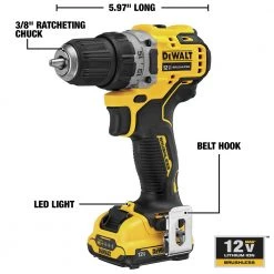 DeWalt DCD701F2 XTREME 12V MAX Brushless Cordless Drill Driver Kit (2 Ah) - Compact & Powerful -Dewalt Sales dewndcd701f2 j
