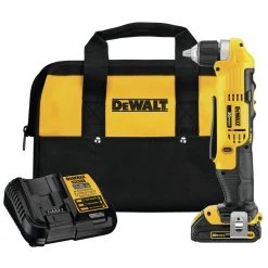 DeWalt DCD740C1 20V MAX Lithium-Ion Compact 3/8" Cordless Right Angle Drill Kit (1.5 Ah) - Power Tools & Drills