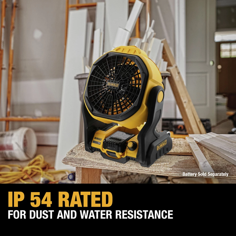 Dewalt DCE512B 20V MAX Lithium-Ion 11-Inch Cordless Jobsite Fan (Tool Only) - High Performance Cooling for Job Sites 4 Dewalt DCE512B 20V MAX Lithium-Ion 11-Inch Cordless Jobsite Fan (Tool Only) - High Performance Cooling for Job Sites - Image 4