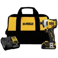 DeWalt DCF809C1 ATOMIC 20V MAX Brushless 1/4" Cordless Impact Driver Kit with 1.5 Ah Battery - Compact & Powerful Tool for Professionals