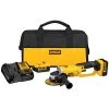 Dewalt DCG412P2 20V MAX Cordless Grinder Kit with 2x 5Ah Batteries & Charger - 5 Inch Brushed Lithium-Ion Power Tool