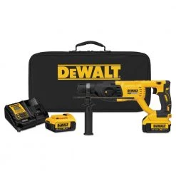 Dewalt DCH133M2 20V MAX XR Cordless Rotary Hammer Kit with 2 (4 Ah) Batteries, SDS-Plus 1 In., D-Handle