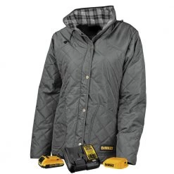 Dewalt DCHJ084CD1-M 20V MAX Li-Ion Women's Heated Jacket - Charcoal, Flannel Lined, Diamond Quilted, Medium