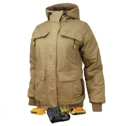 DeWalt DCHJ092D1-L 20V Lithium-Ion Cordless Heavy Duty Ripstop Heated Jacket (2 Ah) - Large, Dune | Women's Heated Gear