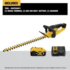 DeWalt DCHT820P1 20V MAX Brushed Lithium-Ion 22 In. Cordless Hedge Trimmer Kit (5 Ah) - Power and Precision for Your Yard -Dewalt Sales dewndcht820p1 h