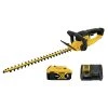 DeWalt DCHT820P1 20V MAX Brushed Lithium-Ion 22 In. Cordless Hedge Trimmer Kit (5 Ah) - Power and Precision for Your Yard