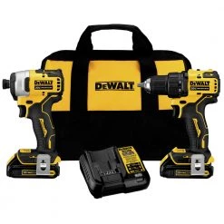 DeWalt DCK278C2 20V MAX ATOMIC 2-Tool Combo Kit with Brushless Drill & Impact Driver, 2 Batteries (1.3 Ah)