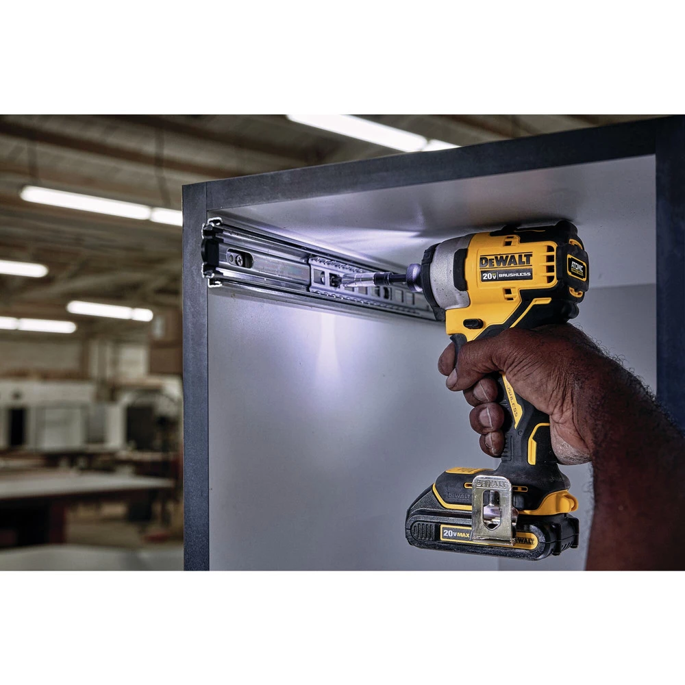 DeWalt DCK278C2 20V MAX ATOMIC 2-Tool Combo Kit with Brushless Drill & Impact Driver, 2 Batteries (1.3 Ah) 13 DeWalt DCK278C2 20V MAX ATOMIC 2-Tool Combo Kit with Brushless Drill & Impact Driver, 2 Batteries (1.3 Ah) - Image 13