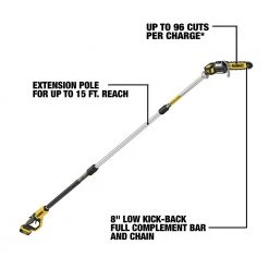 DeWalt DCPS620M1 20V MAX XR Cordless Pole Saw Kit with 4 Ah Battery | Lightweight & Powerful Cutting Tool for Outdoor Use -Dewalt Sales dewndcps620m1 j