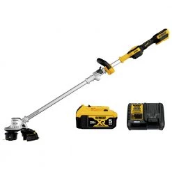 DEWALT DCST922P1 20V MAX Lithium-Ion Cordless 14-Inch Folding String Trimmer Kit (5 Ah) – Lightweight, Efficient & Durable