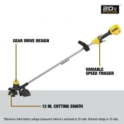DeWalt DCST925B 20V MAX 13-Inch Cordless String Trimmer (Tool Only) | Lightweight & Efficient Trimming -Dewalt Sales dewndcst925b c