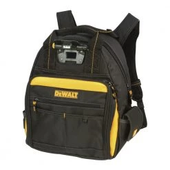 Dewalt DGL523 57-Pocket LED Lighted Tool Backpack - Durable Tool Storage Case for Organizing and Transporting Tools