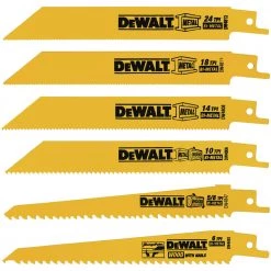 DeWalt DW4856 6-Piece Reciprocating Saw Blade Set for Versatile Cutting | Power Tool Accessories
