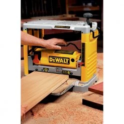 DeWalt DW734 120V 15 Amp Brushed 12-1/2 Inch Corded Thickness Planer with Three Knife Cutter-Head - Premium Woodworking Tool -Dewalt Sales dewndw734 g