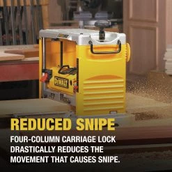 DeWalt DW734 120V 15 Amp Brushed 12-1/2 Inch Corded Thickness Planer with Three Knife Cutter-Head - Premium Woodworking Tool -Dewalt Sales dewndw734 o