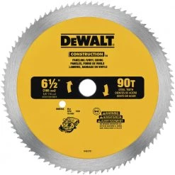 DeWalt DW9153 6-1/2 Inch 90-Tooth Circular Saw Blade for Precision Cutting