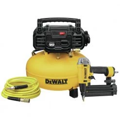 DeWalt DWFP1KIT 18 Gauge Brad Nailer & 6 Gallon Oil-Free Pancake Air Compressor Combo Kit - Efficient & Reliable