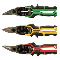 DeWalt DWHT14676 3-Piece Ergo Aviation Snips Set - High-Performance Cutting Tools