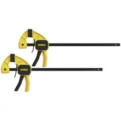 DEWALT DWHT83158 (2-Pack) 12 Inch Medium Bar Clamps - Heavy Duty Clamping Tool for Woodworking and DIY Projects