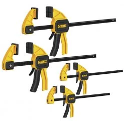 Dewalt DWHT83196 Medium And Large Trigger Clamps 4-Pack - Heavy Duty Clamping Tools for Woodworking and DIY Projects