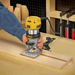 Dewalt DWP611 110V 7 Amp Variable Speed 1-1/4 HP Corded Compact Router with LED - Precision Woodworking Tool -Dewalt Sales dewndwp611 g
