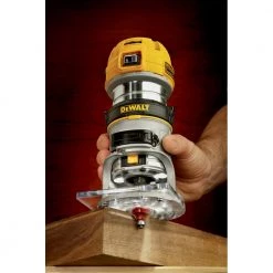 Dewalt DWP611 110V 7 Amp Variable Speed 1-1/4 HP Corded Compact Router with LED - Precision Woodworking Tool -Dewalt Sales dewndwp611 j