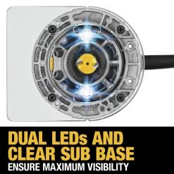 Dewalt DWP611 110V 7 Amp Variable Speed 1-1/4 HP Corded Compact Router with LED - Precision Woodworking Tool -Dewalt Sales dewndwp611 q