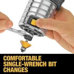 Dewalt DWP611 110V 7 Amp Variable Speed 1-1/4 HP Corded Compact Router with LED - Precision Woodworking Tool -Dewalt Sales dewndwp611 s