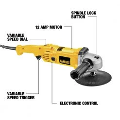 DeWalt DWP849 12 Amp 7 In./9 In. Electronic Variable Speed Polisher - High-Performance Power Tool -Dewalt Sales dewndwp849 l