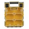DeWalt DWST14735 Mid-Size Pro Organizer With Metal Latches - Yellow/Clear, 4.56 In. X 10.31 In. X 13.66 In. | Tool Storage Case