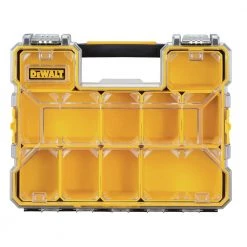 Dewalt DWST14825 Pro Organizer 14 In. x 17-1/2 In. x 4-1/2 In. Deep Tool Storage Case with Metal Latch - Yellow/Clear/Black -Dewalt Sales dewndwst14825 b