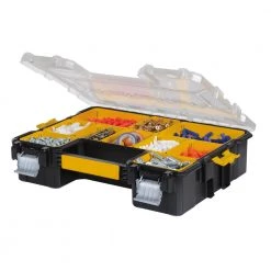 Dewalt DWST14825 Pro Organizer 14 In. x 17-1/2 In. x 4-1/2 In. Deep Tool Storage Case with Metal Latch - Yellow/Clear/Black -Dewalt Sales dewndwst14825 c