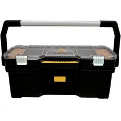 DEWALT DWST24075 12.72in x 24in x 11.2in Tote with Removable Organizer, Black - Heavy-Duty Tool Storage