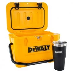 Dewalt DXC1003B 10 Quart Roto-Molded Lunchbox Cooler & 30 Oz. Black Tumbler Combo – Durable Outdoor Essentials -Dewalt Sales dewndxc1003b b