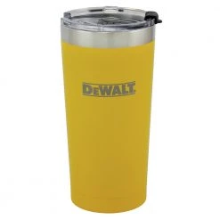 Dewalt DXC20OZTYS 20 Oz. Yellow Powder Coated Tumbler - Heavy-Duty Insulated Cup for Outdoor & Work